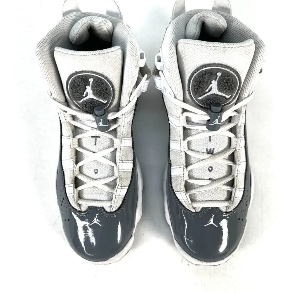 Nike Air Jordan 6 Rings White/Cool Grey Size Big Kids 5Y=Woman's 6.5 323419-121